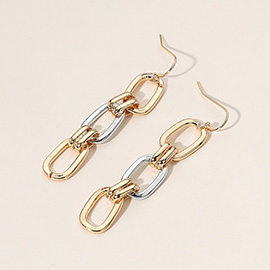 Metal Link Drop Earrings