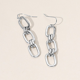Metal Link Drop Earrings