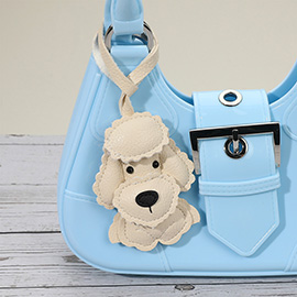 Faux Leather Dog Bag Charm