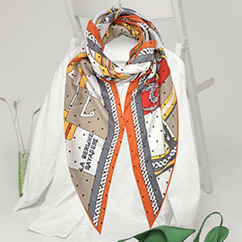Geometric Pattern Printed Triangle Shape Scarf