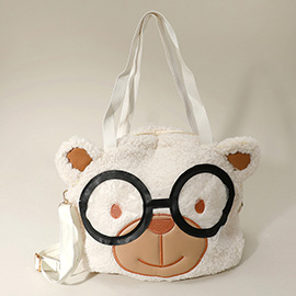 Kids Teddy Bear Face Tote Bag / Shoulder Bag / Crossbody Bag