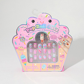 HOT FOUS - Kids Pop Nail Glitz Press on Nail and Matching Ring Set