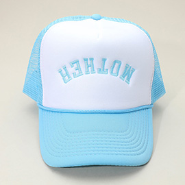 Upside Down MOTHER Embroidered Mesh Back Trucker Hat