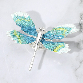 Colored Metal Dragonfly Magnetic Brooch