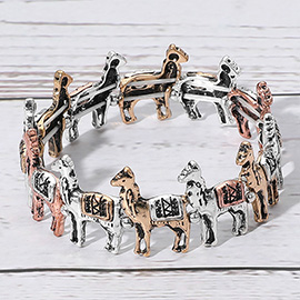 Antique Metal Camel Stretch Bracelet