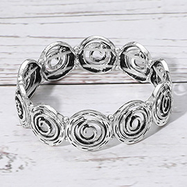 Swirl Metal Stretch Bracelet