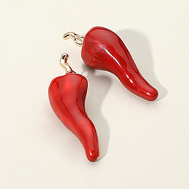 Enamel Chili Pepper Earrings