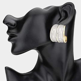 Chunky Enamel Hoop Earrings