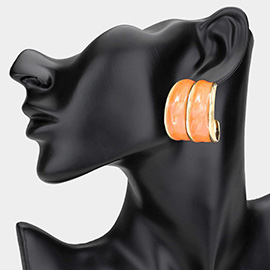 Chunky Enamel Hoop Earrings