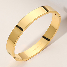 Stainless Steel Hinged Bangle Bracelet