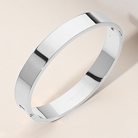 Stainless Steel Hinged Bangle Bracelet