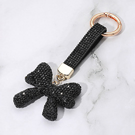 Bling Studded Bow Keychain / Bag Charm