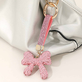 Bling Studded Bow Keychain / Bag Charm