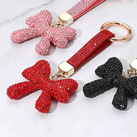 Bling Studded Bow Keychain / Bag Charm