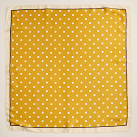 Classic Polka Dot Square Silky Satin Scarf