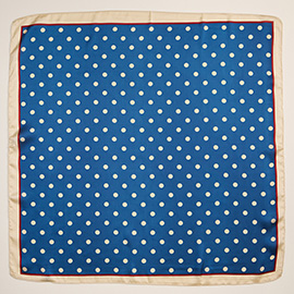 Classic Polka Dot Square Silky Satin Scarf