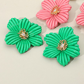 Oversized Resin Flower Earrings