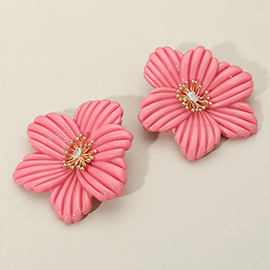 Oversized Resin Flower Earrings