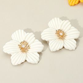 Oversized Resin Flower Earrings