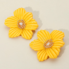 Oversized Resin Flower Earrings