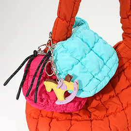 Quilted Puffer Mini Purse Bag / Bag Charm