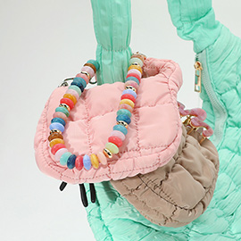 Quilted Puffer Mini Purse Bag / Bag Charm