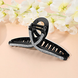 Stone Paved Frame Hair Claw Clip
