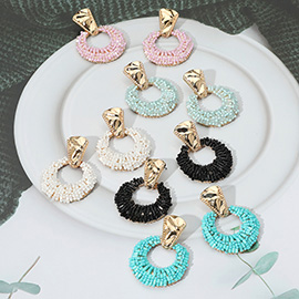 Beaded Door Knocker Earrings