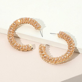 Seed Beaded Hoop Earrings