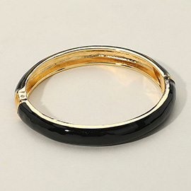 Enamel Hinged Bangle Bracelet