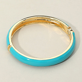 Enamel Hinged Bangle Bracelet