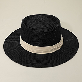 Ribbon Band Woven Panama Hat