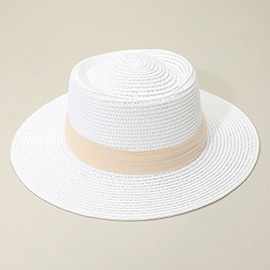 Ribbon Band Woven Panama Hat