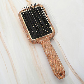 Rhinestone Studded Paddle Hair Brush
