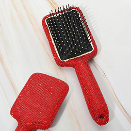 Rhinestone Studded Paddle Hair Brush