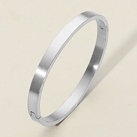 SECRET BOX_Stainless Steel Hinged Bangle Bracelet