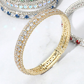 Rhinestone Embellished Adjustable Evening Bracelet