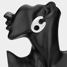 Chunky Metal Mariner Link Earrings