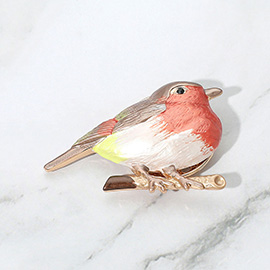 Colored Metal Bird Magnetic Brooch