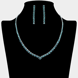 Round Rhinestone Necklace