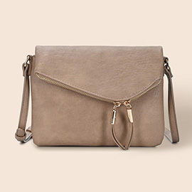 Faux Leather Envelope Crossbody Bag