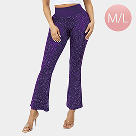 Bling Studded Flare Leggings