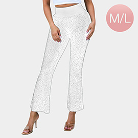 Bling Studded Flare Leggings