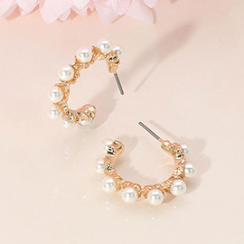 Pearl Hoop Earrings