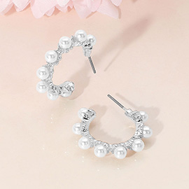 Pearl Hoop Earrings