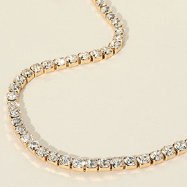 Crystal Stone Tennis Chain Necklace