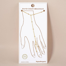 Gold Dipped Beads Chain Hand Chain Bracelet