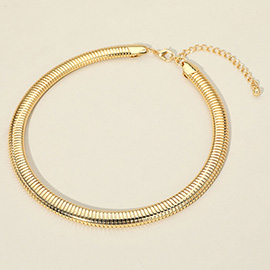 Flat Metal Snake Chain Necklace