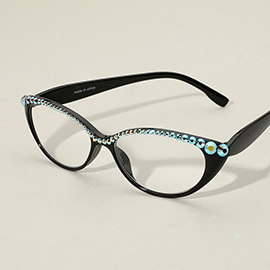 Crystal Detail Semi Cat Eyes Reading Glasses