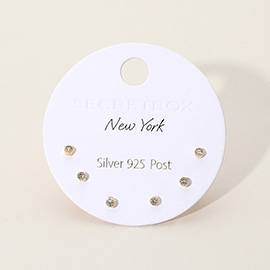 SECRET BOX_Mini Stone Stud Earring Set